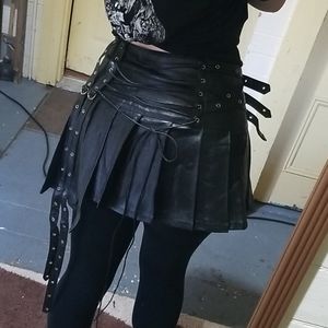 Punk Rave Faux Leather Skirt